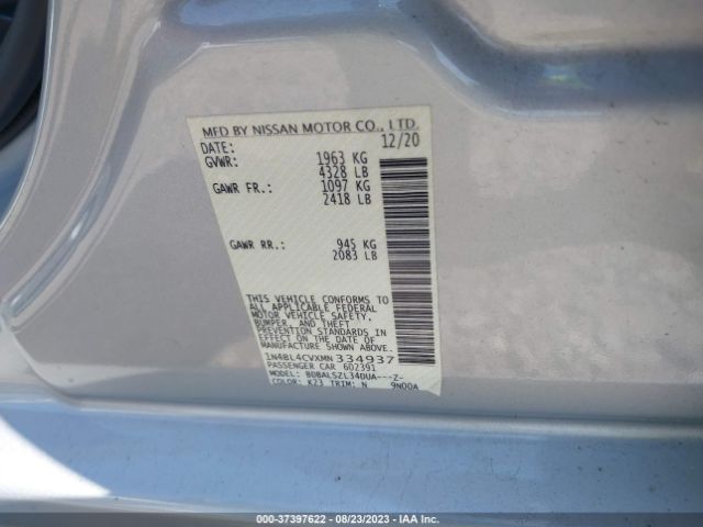 1N4BL4CVXMN334937 Nissan Altima 2.5 Sr