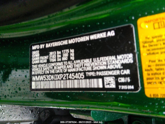 2023 Mini Hardtop, VIN: WMW53DK0XP2T45405
