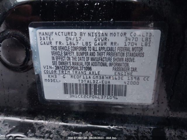 3N1CE2CP0HL371096 Nissan Versa Note Sv