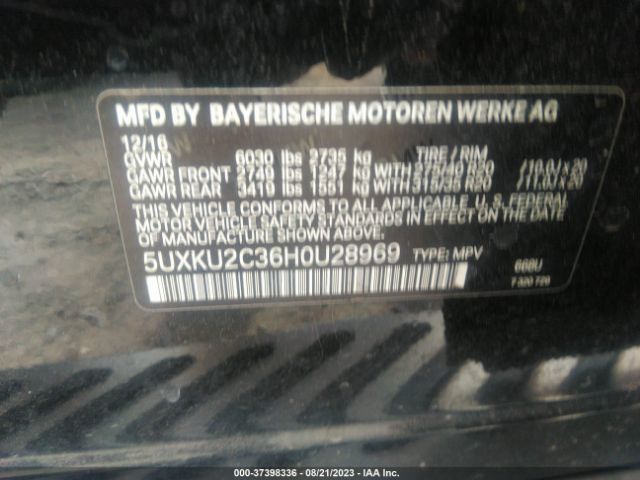 5UXKU2C36H0U28969 BMW X6 Xdrive35i