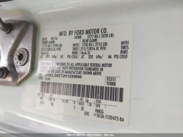 2017 FORD TRANSIT CONNECT VAN NM0LS6E72H1299896 Photo 8