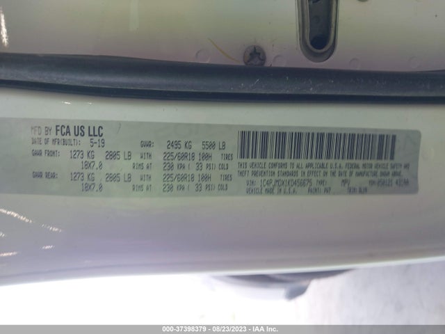 Jeep Cherokee Limited 4x4 2019 1C4PJMDX1KD456675 Image 9