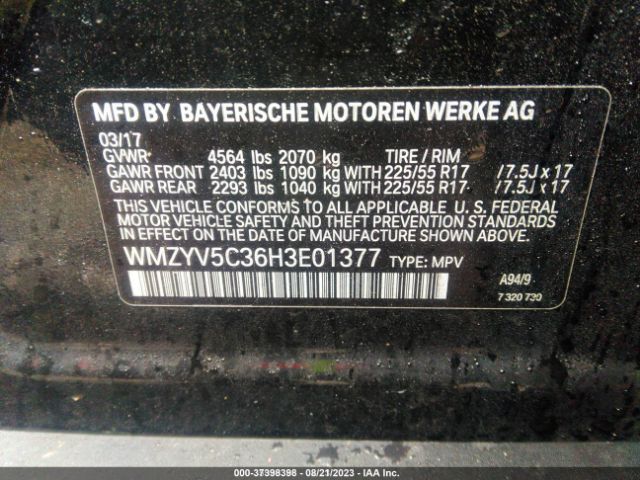 2017 MINI COUNTRYMAN WMZYV5C36H3E01377 Photo 8