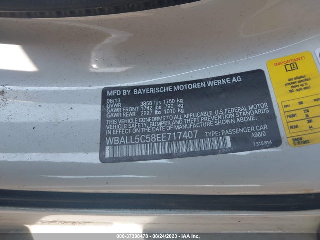 2014 BMW Z4, VIN: WBALL5C58EE717407