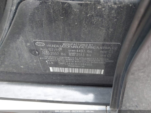 Hyundai Sonata 2.4l Limited 2016 5NPE34AF3GH284955 Image 15