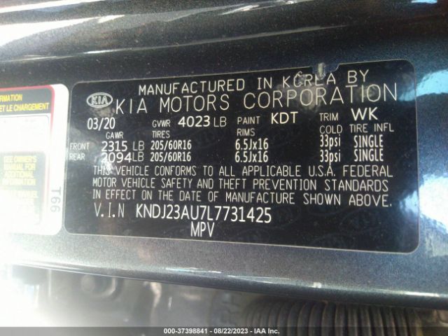 KNDJ23AU7L7731425 KIA SOUL S