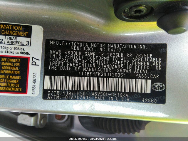 Toyota CAMRY SE 2017 4T1BF1FK3HU420051 Image 16