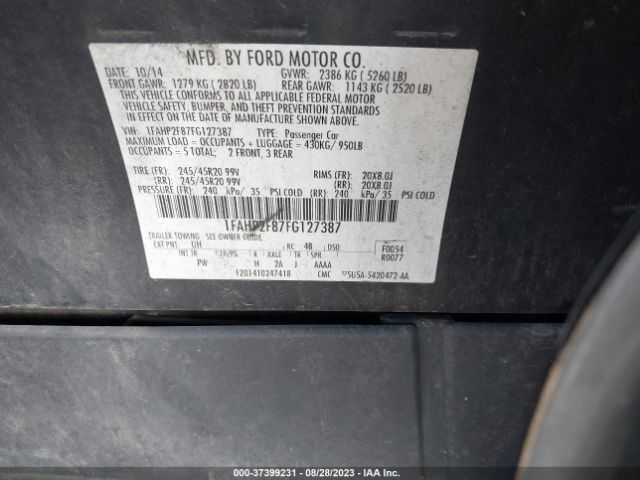 1FAHP2F87FG127387 Ford Taurus Limited
