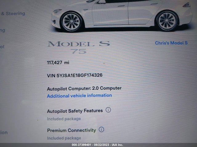 5YJSA1E18GF174326 Tesla Model S 70 Kwh
