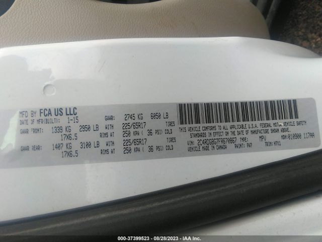 2C4RDGBG7FR670867 Dodge Grand Caravan American Value Pkg