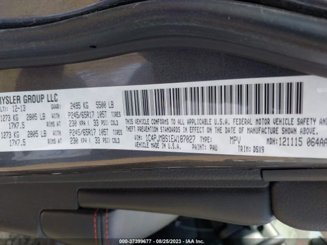 1C4PJMBS1EW187027 Jeep Cherokee Trailhawk