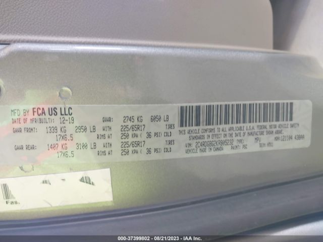 2C4RDGBG2KR805232 Dodge Grand Caravan Se