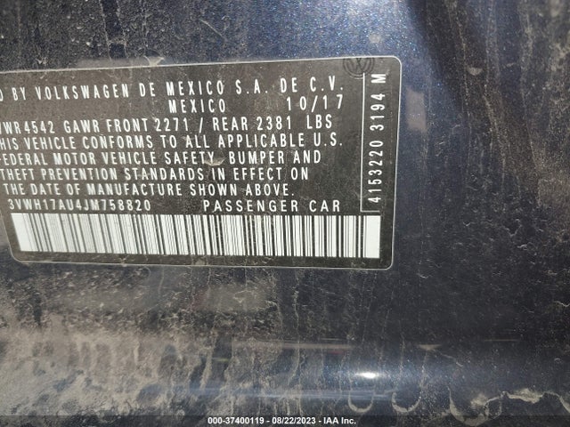 2018 Volkswagen Golf R, VIN: 3VWH17AU4JM758820