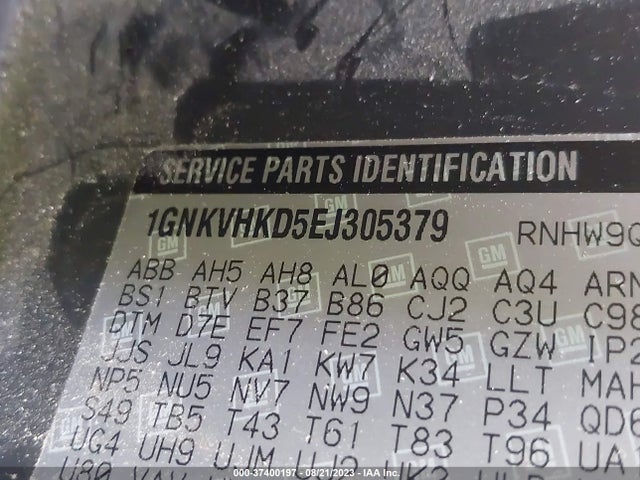 Chevrolet Traverse Lt 2014 1GNKVHKD5EJ305379 Image 10