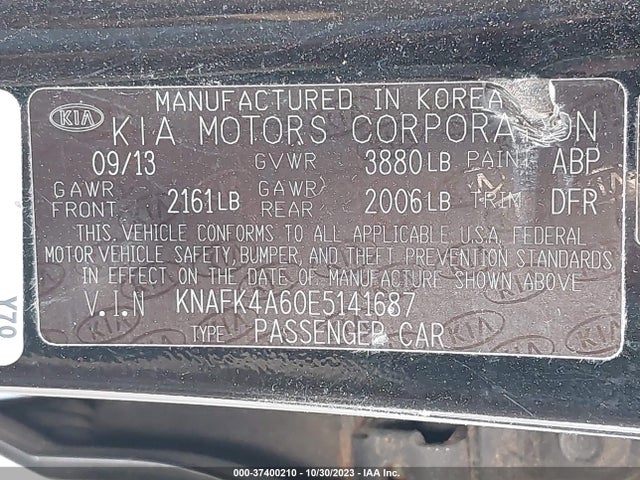 KIA FORTE LX 2014 KNAFK4A60E5141687 Image 9