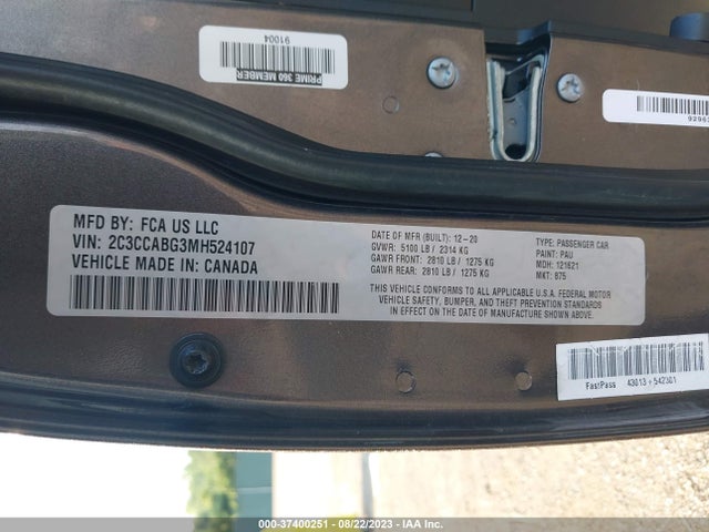 Chrysler 300 300s 2021 2C3CCABG3MH524107 Image 9