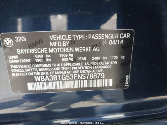 WBA3B1G53ENS78879 BMW 3 Series 320i