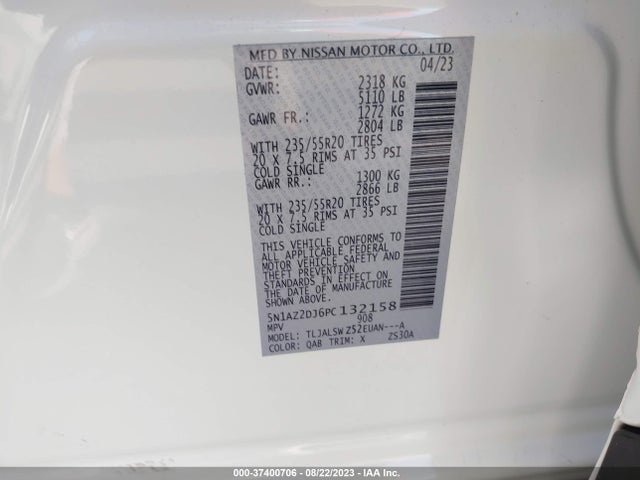Nissan Murano Platinum 2023 5N1AZ2DJ6PC132158 Image 9