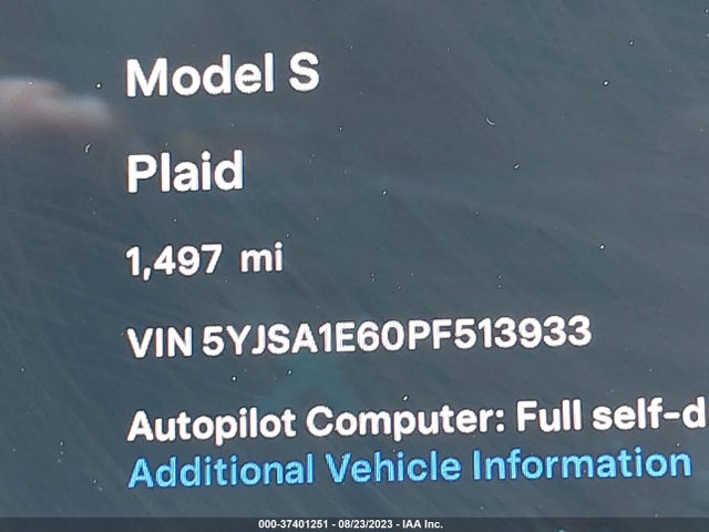 Tesla Model S Plaid 2023 5YJSA1E60PF513933 Image 7