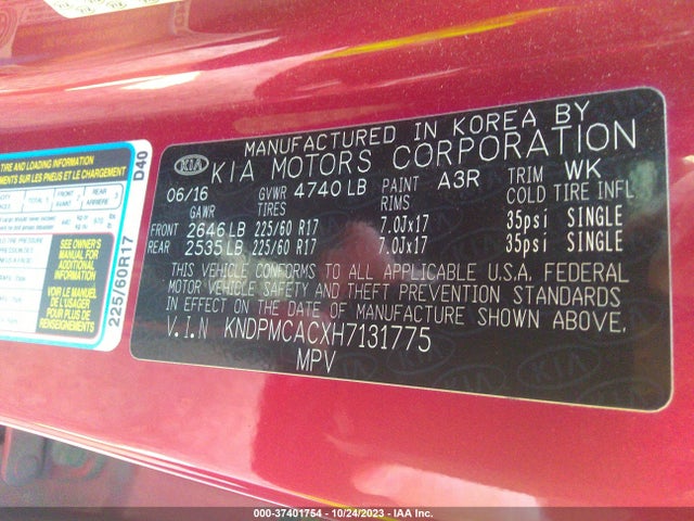 KIA Sportage Lx 2017 KNDPMCACXH7131775 Image 9