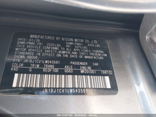 JN1BJ1CV1LW543591 Nissan Rogue Sport Sv