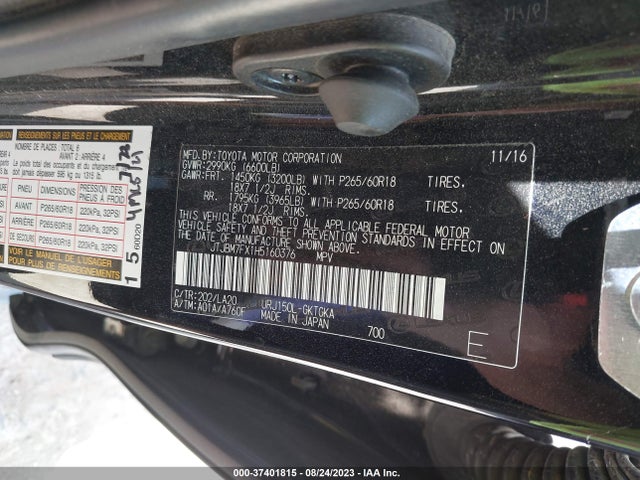 JTJBM7FX1H5160376 Lexus Gx Gx 460