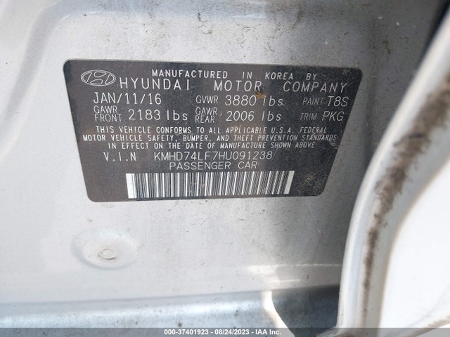 Hyundai ELANTRA SE 2017 KMHD74LF7HU091238 Image 15