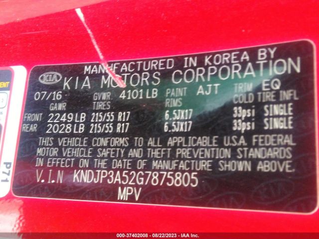 KNDJP3A52G7875805 KIA SOUL +