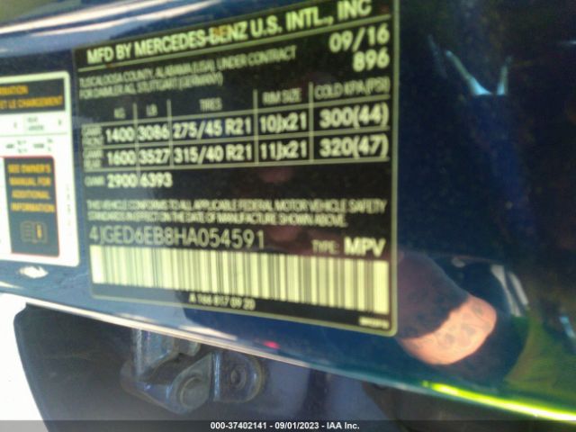 4JGED6EB8HA054591 Mercedes-Benz Gle Amg Gle 43