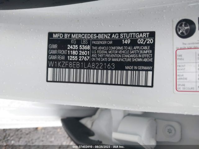 W1KZF8EB1LA822163 Mercedes-Benz E-class E 350