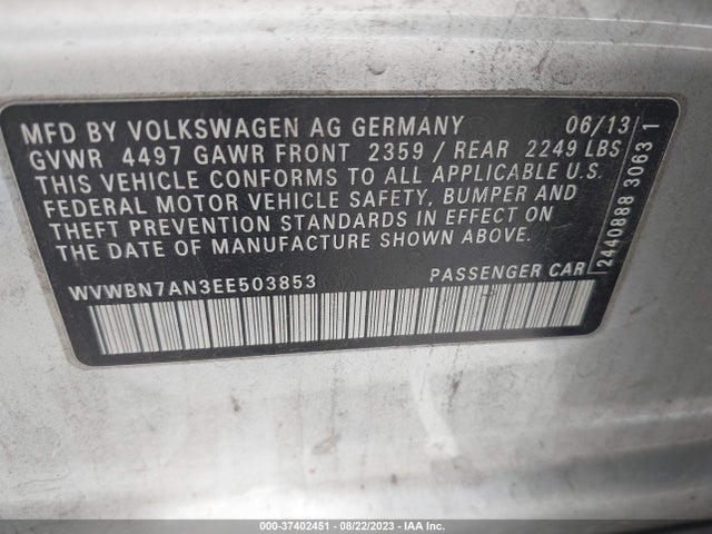 WVWBN7AN3EE503853 Volkswagen Cc R-line