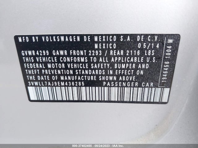 3VWLL7AJ9EM436285 Volkswagen Jetta Sedan Tdi W/premium