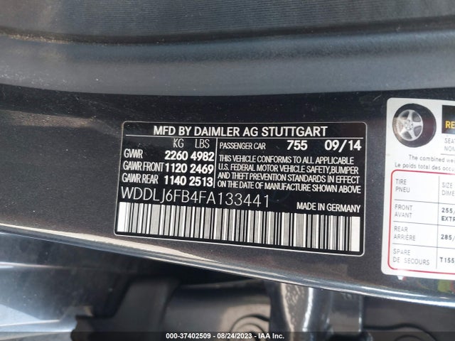 WDDLJ6FB4FA133441 Mercedes-Benz Cls-class Cls 400