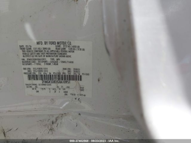 2FMGK5D8XGBA10951 Ford Flex Limited