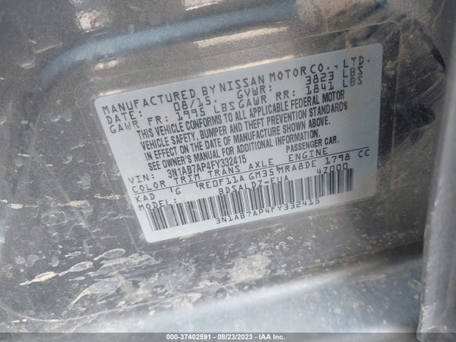 Nissan SENTRA SV 2015 3N1AB7AP4FY332415 Image 16