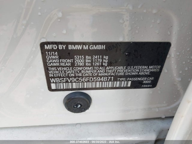 2015 BMW M5, VIN: WBSFV9C56FD594871