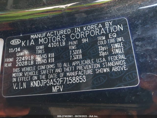 KNDJP3A52F7158853 KIA SOUL +