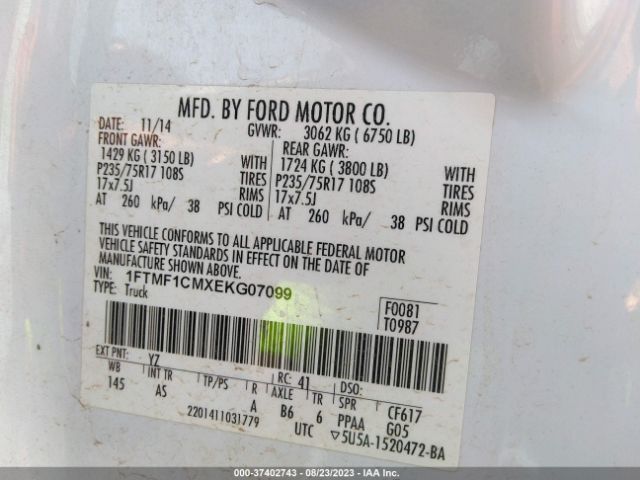 1FTMF1CMXEKG07099 Ford F-150 Xl/xlt/stx