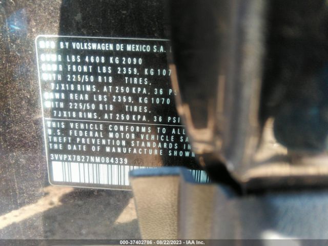 3VVPX7B27NM084339 Volkswagen Taos 1.5t Se
