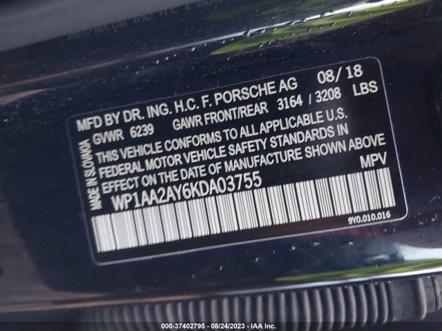 2019 PORSCHE CAYENNE WP1AA2AY6KDA03755 Photo 8