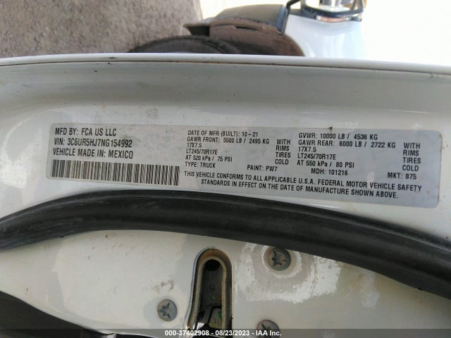 3C6UR5HJ7NG154992 RAM 2500 Tradesman