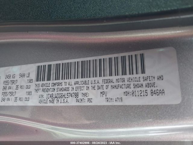 1C4BJWDG6HL574788 Jeep Wrangler Unlimited Sport