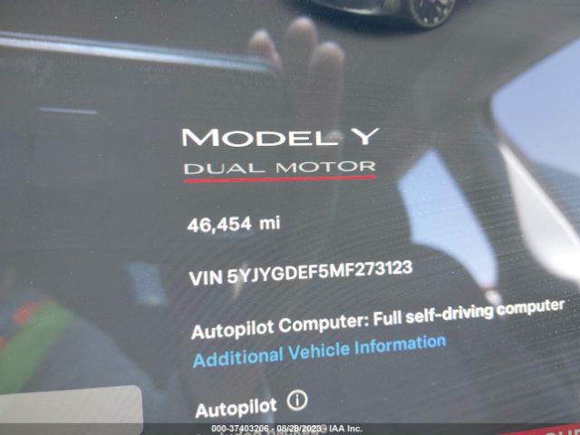 5YJYGDEF5MF273123 Tesla Model Y Performance