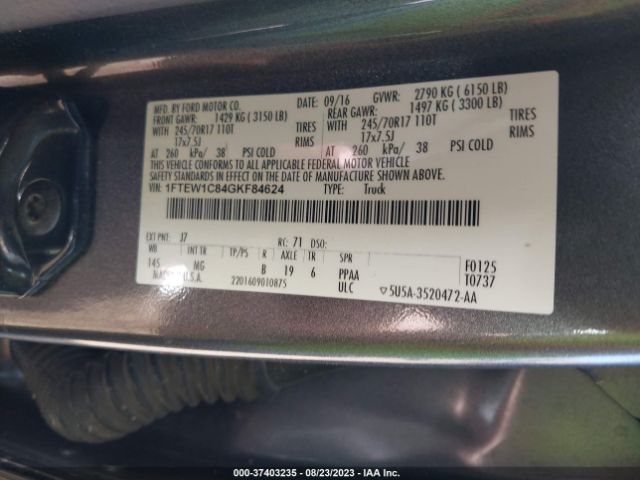 1FTEW1C84GKF84624 Ford F-150 Xlt/xl