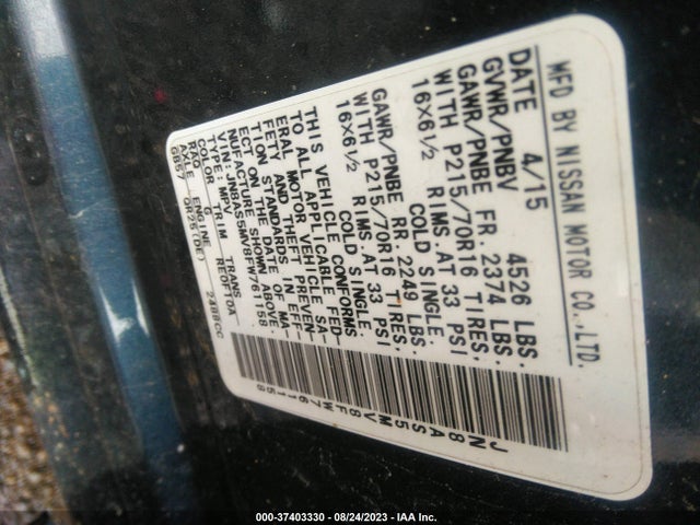 Nissan Rogue Select S 2015 JN8AS5MV8FW761158 Image 9