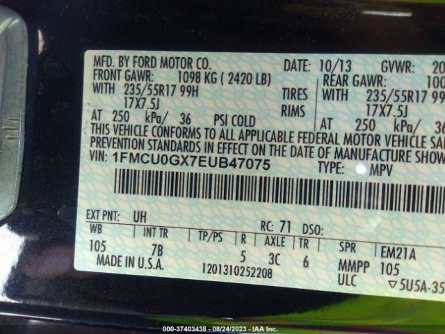 1FMCU0GX7EUB47075 Ford ESCAPE SE