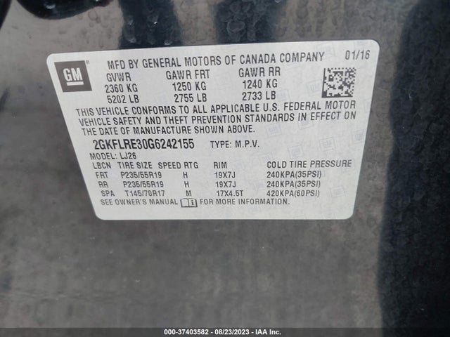 2GKFLRE30G6242155 GMC Terrain Denali