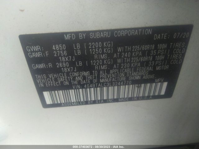 4S4BTALC3L3244770 Subaru Outback Limited