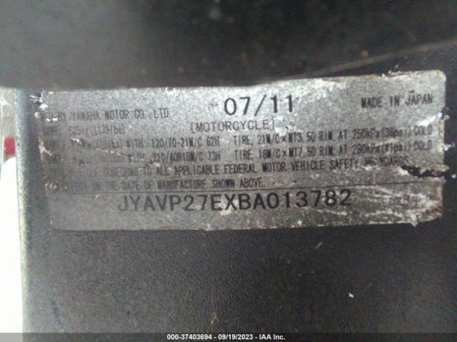 2011 YAMAHA XV1900 JYAVP27EXBA013782 Photo 9