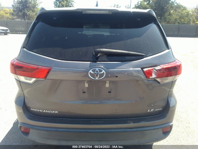 2019 TOYOTA HIGHLANDER LE PLUS VIN: 5TDBZRFH2KS729889